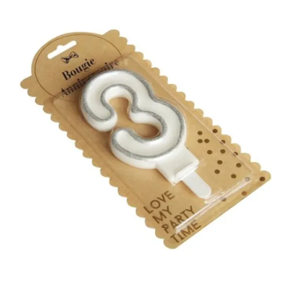 Bougie Chiffre Anniversaire Paillet 3