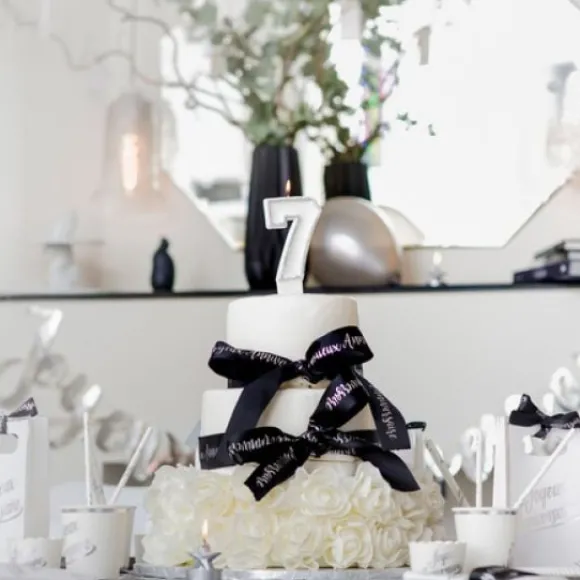 Bougie Chiffre Anniversaire Paillet 7