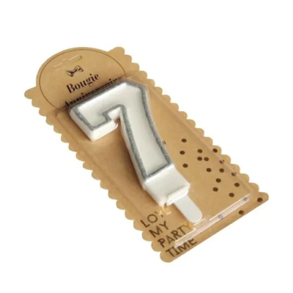Bougie Chiffre Anniversaire Paillet 7