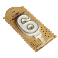 Bougie Chiffre Anniversaire Paillet 6