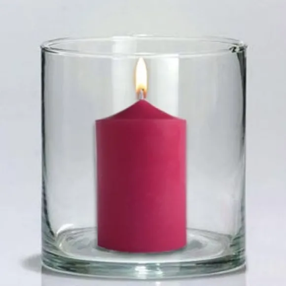 Bougie Cylindrique Fuchsia 10Cm