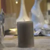 Bougie Cylindrique Grise 10Cm