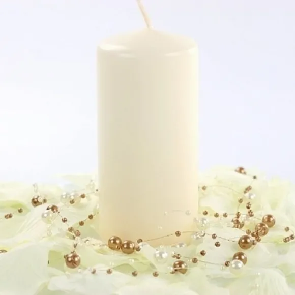 Bougie Cylindrique Ivoire 12Cm