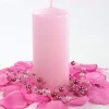 Bougie Cylindrique Rose 10Cm