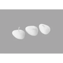 Bougie Déco Forme Caillou Blanc X 6 Pi Ces