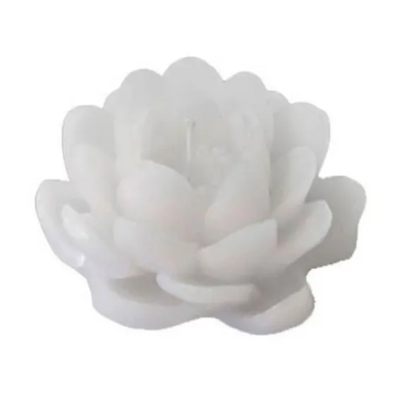 Bougie Déco Forme Lotus Blanc