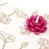 Bougie Déco Forme Lotus Fuchsia