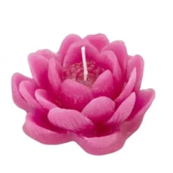 Bougie Déco Forme Lotus Fuchsia