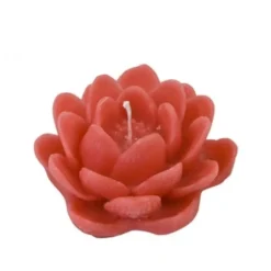 Bougie Déco Forme Lotus Rouge