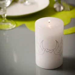 Bougie Joyeux Anniversaire Blanc