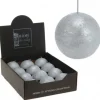 Bougie Mariage Boule Argent 6Cm X 10 Pi Ces