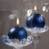 Bougie Mariage Boule Bleu Marine 6Cm X 10 Pi Ces