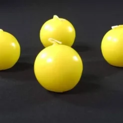 Bougie Mariage Boule Jaune 6Cm