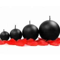 Bougie Mariage Boule Noire 6Cm X 10 Pi Ces