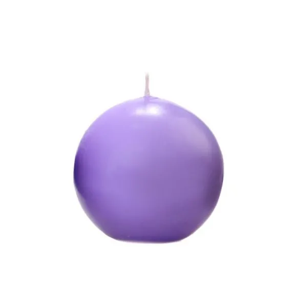 Bougie Mariage Boule Parme 6Cm X 10 Pi Ces