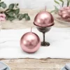 Bougie Mariage Boule Rose Gold 8Cm X 6 Pi Ces
