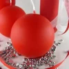 Bougie Mariage Boule Rouge 6Cm