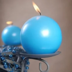 Bougie Mariage Boule Turquoise 6Cm