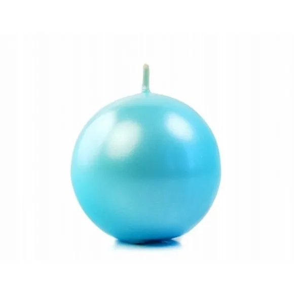 Bougie Mariage Boule Turquoise 6Cm