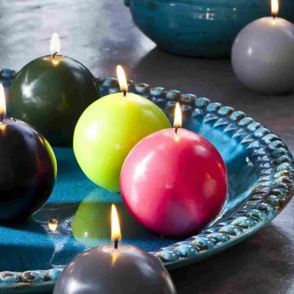 Bougie Mariage Boule Vert Anis 6Cm