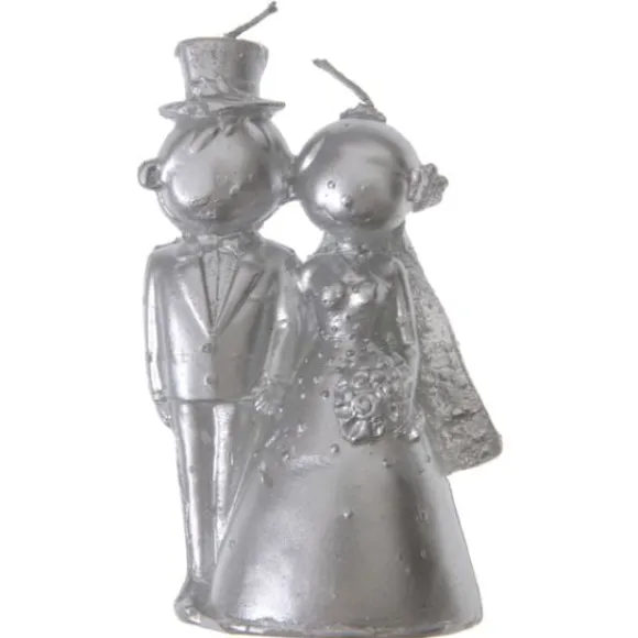 Bougie Mariage Mr Mrs Argent