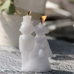 Bougie Mariage Mr Mrs Blanche