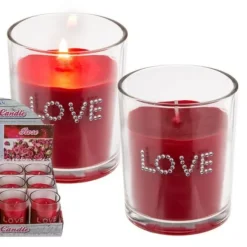 Bougie Mariage Rouge Avec Strass Love