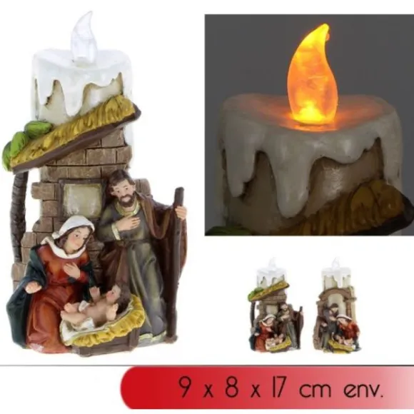 Bougie Noel De La Nativit Avec Led