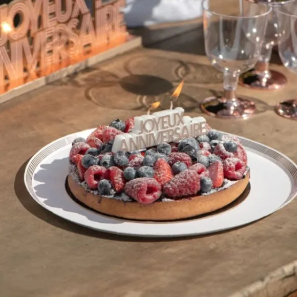 Bougie Originale Joyeux Anniversaire Rose Gold 8X7 Cm