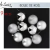 Boule De Noel Argent 6 Cm X 9 Pi Ces