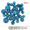 Boule De Noel Assorties Turquoise X 30 Pi Ces