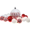 Boule De Noel Blanc Et Rouge Joyeux Noel X 21 Pi Ces