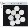 Boule De Noel Blanche 6 Cm X 9 Pi Ces