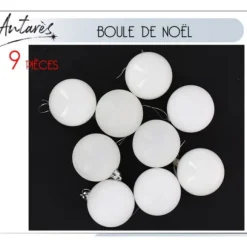 Boule De Noel Blanche 6 Cm X 9 Pi Ces