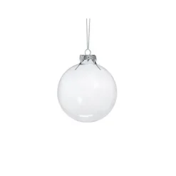 Boule De Noel En Verre Transparent 8Cm