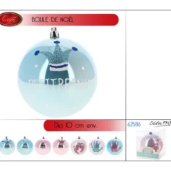 Boule De Noel Enfant Mon Premier Noel Rose 10 Cm