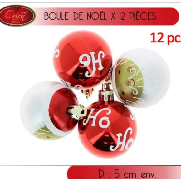 Boule De Noel Hohoho X 12 Pi Ces