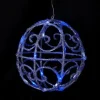 Boule De Noel Lumineuse Acrylique 3D Blanc Et Bleu