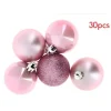 Boule De Noel Luxe Rose Paillet E X 30 Pi Ces