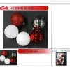 Boule De Noel Omea Blanche Et Rouge X 40 Pi Ces