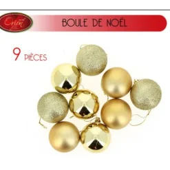 Boule De Noel Or 6 Cm X 9 Pi Ces
