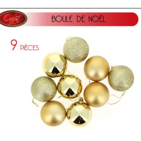 Boule De Noel Or 6 Cm X 9 Pi Ces