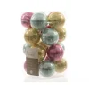 Boule De Noel Pastel Multicolore 6Cm X 20 Pi Ces