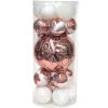 Boule De Noel Rose Gold Et Blanc Joyeux Noel X 21 Pi Ces