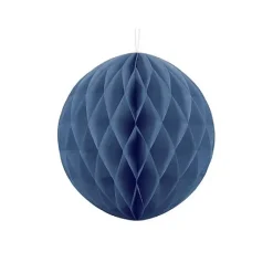 Boule En Papier Alveole Bleu Marine 30Cm