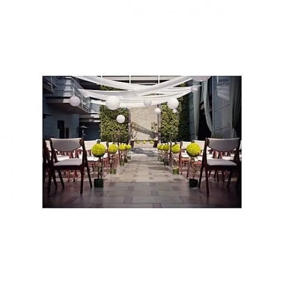 Boule En Papier Lampion Bleu Marine 50 Cm