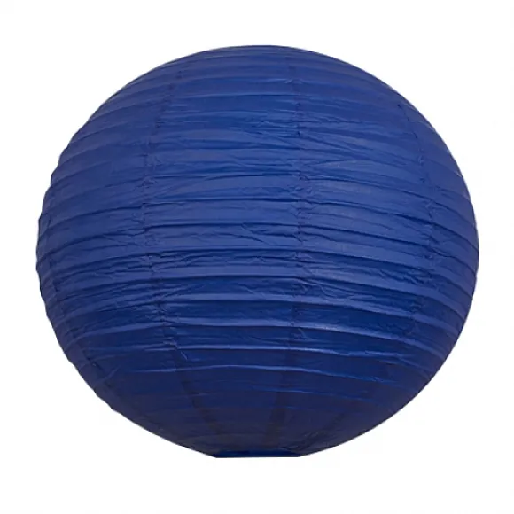 Boule En Papier Lampion Bleu Marine 30 Cm X 2 Pi Ces