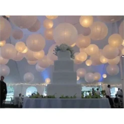 Boule En Papier Lampion M Tallis E Argent 50 Cm