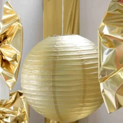Boule En Papier Lampion M Tallis E Or 50 Cm