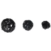 Boule En Rotin Noir X 10 Pi Ces